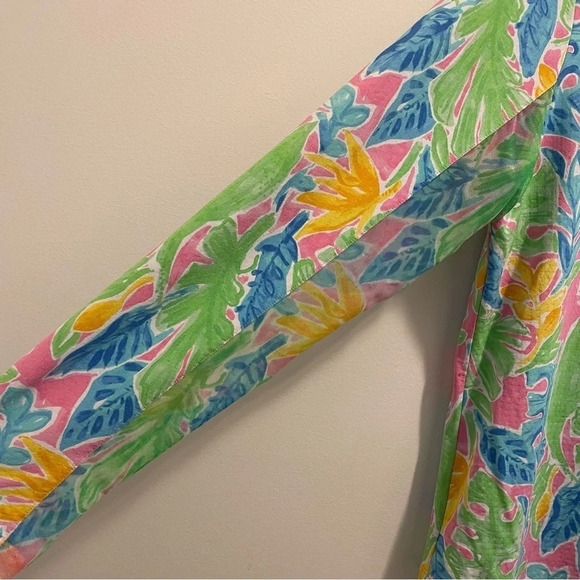 IBKUL Allison Pink Print Long Sleeve UPF 50+ Cool Feel Quick Dry size Large - Picture 10 of 12